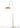 Oluce Berlin-Out arched floor lamp in ivory with a round head on a light studio floor