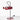 Oluce Mini Spider table lamp in scarlet red with chrome stem