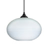 Pape 10 outdoor cord pendant: Opal Ribbed glass | Besa Lighting