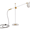 House of Troy Orwell LED Counterbalance Table Lamps in White with Weathered Brass Accents
