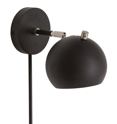 House of Troy Orwell LED Wall Swings in Black with Satin Nickel Accents