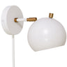 House of Troy Orwell LED Wall Swings in White with Weathered Brass Accents