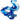 Finesse Decor Ocean Blue Cortes Bay Wave Floor Sculpture with Black Stand, 57" Tall