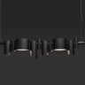 Oluce Dancing Queen pendant in matt black, studio shot