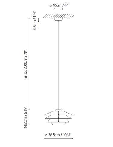 Measurements for the Overlay S25 (line drawing)