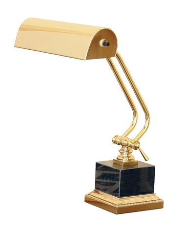House of Troy Desk/Piano Lamp 10" in Polished Brass with Black Marble