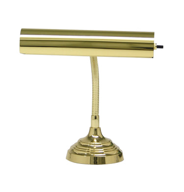House of Troy Desk/Piano Lamp 10" Gooseneck in Polished Brass