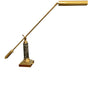 House of Troy Counter Balance Polished Brass and Black Marble Piano and Desk Lamps