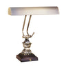House of Troy Desk/Piano Lamp 14" Antique Brass with Cordovan Accents