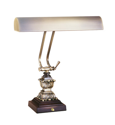 House of Troy Desk/Piano Lamp 14" Antique Brass with Cordovan Accents