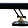 House of Troy Upright Piano Lamp 14" in Black with Polished Brass Accents