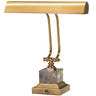 House of Troy Desk/Piano Lamp 14" Weathered Brass with Black and Tan Marble