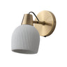 Nova Petaluma Bone Porcelain Wall Sconce in Brushed Brass, photo 1