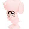 Snoopy Heart by Leblon Delienne, Pastel Pink & Pink Gold colorway, 27 cm