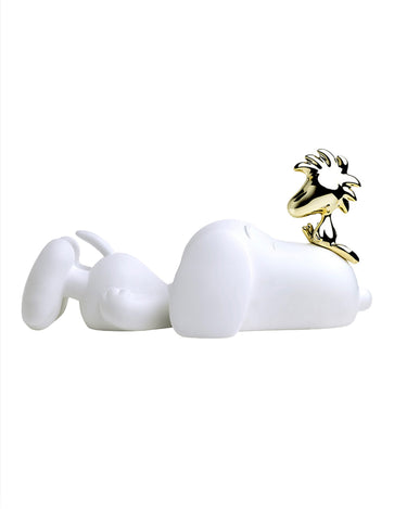 Snoopy & Woodstock by Leblon Delienne, White & Gold colorway, 33 cm