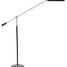 House of Troy Grand Piano Counter Balance LED Floor Lamps in Black with Satin Nickel Accents