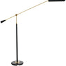 House of Troy Grand Piano Counter Balance LED Floor Lamps in Black with Polished Brass Accents