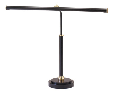 House of Troy LED Piano Lamp Black with Brass Accents