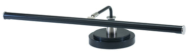 House of Troy Upright Piano Lamp 19" LED in Black with Satin Nickel Accents