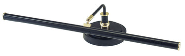 House of Troy Upright Piano Lamp 19" LED in Black with Polished Brass Accents