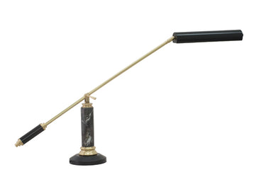House of Troy Counter Balance Polished Brass and Black Marble LED Piano and Desk Lamps