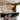 Large Black & Brass Chandelier for Dining Room or Entryway