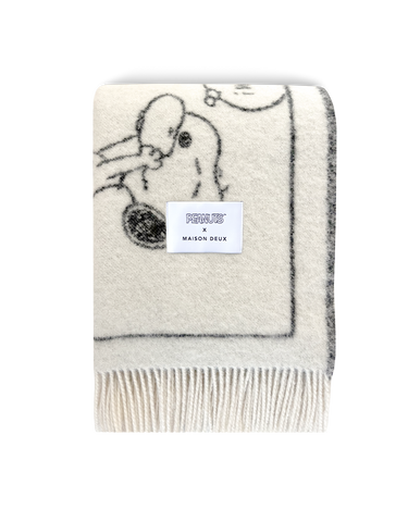 Black & White Peanuts Comic Doughnut Blanket by Maison Deux, photo 1