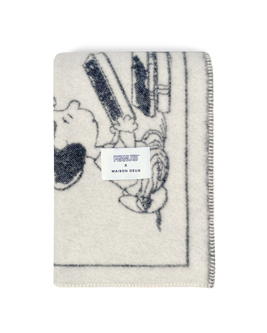 Black & White Peanuts Comic ZZZ Blanket by Maison Deux, photo 1