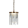 Peludo 8" Crystal Prism LED Pendant Light - Modern Glam Brass Finish