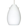 Contemporary low voltage glass pendant light with dimmable 5W LED