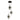 Philodendron Modern Black Cluster Pendant Lampo, 3-Light