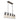Picuka matte black metal frame linear light fixture with pine texture finish.