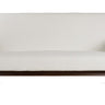 Pierre J modern upholstered sofa in off white boucle fabric with ash walnut wood frame by Soho Concept