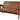 Contemporary Pierre J sofa with hazelnut leatherette upholstery and walnut finish wood frame