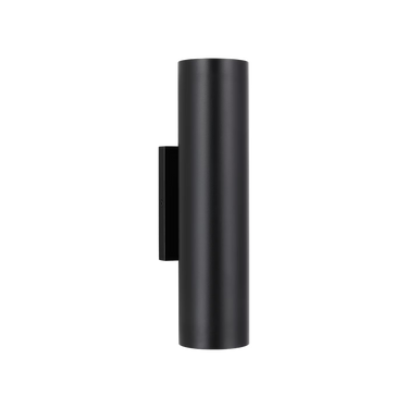 Pressa 12 inch LED wall sconce with black finish and etched glass for modern outdoor lighting
