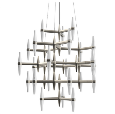 Blackjack Lighting Prism 32" Tiered Chandelier for Dining Rooms and Entryways