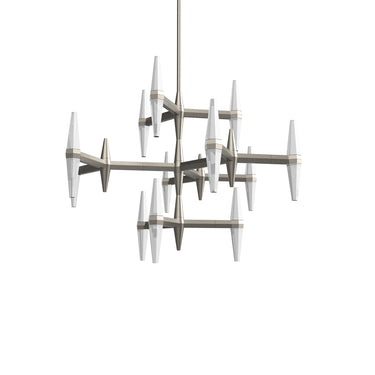 Prism 28" Three-Tier LED Chandelier by Blackjack Lighting for Modern Interiors