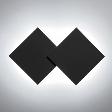 Puzzle Double Square LED wall ceiling flush light by Lodes in matte white finish