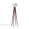 Nova Quattro Floor Lamp, Coronado Linen Shade in Dark Walnut, photo 1