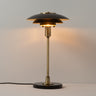Nova of California Rancho Mirage Table Lamp Matte Black Gold Leaf Shade Weathered Brass Black