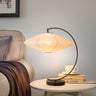 Nova of California Roswell Table Lamp Matte Black Gunmetal White Linen Shade Black