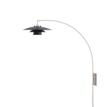 Nova Rancho Mirage Wall Mounted Arc Lamp in Matte Black/Silver, photo 1