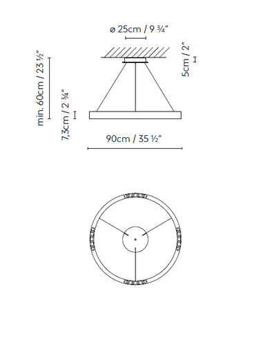 Measurements for the R2 S90 (line drawing)