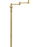 House of Troy Randolph Swing Arm Floor Lamps in Antique Brass