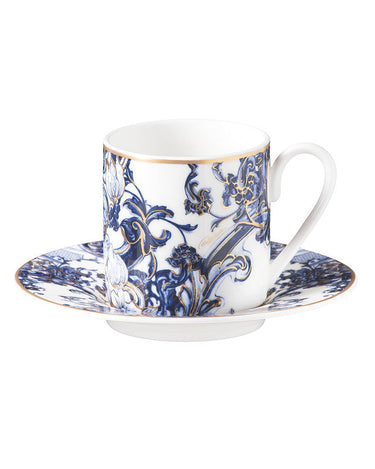 Coffee Cups & Saucers, Set of 2 by Roberto Cavalli Home in Azulejos, view 1