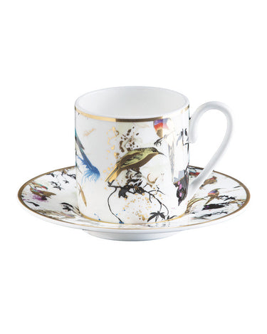 Coffee Cups & Saucers, Set of 2 by Roberto Cavalli Home in Garden's Birds, view 1