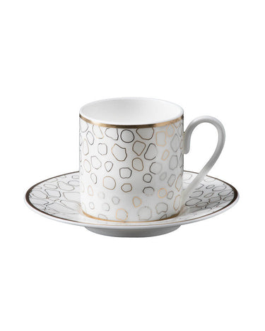 Coffee Cups & Saucers, Set of 2 by Roberto Cavalli Home in Giraffe, view 1