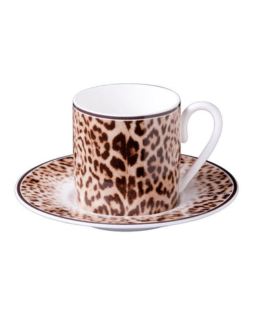 Coffee Cups & Saucers, Set of 2 by Roberto Cavalli Home in Jaguar, view 1