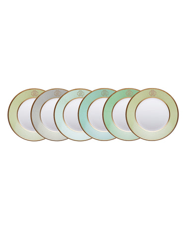 Soup Plates, Set of 6 by Roberto Cavalli Home in Lizzard Sunrise, view 1