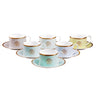 Tea Cups & Saucers, Set of 6 by Roberto Cavalli Home in Lizzard Sunrise, view 1